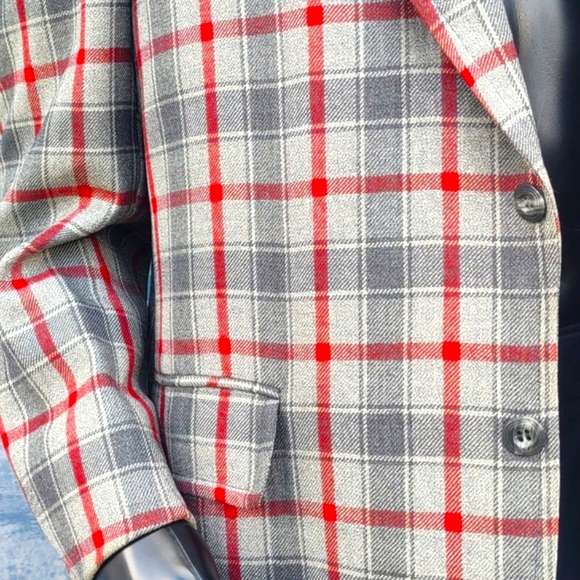 DUALWORTH MEN'S VINTANGE PLAID /CHECK LUXURY BLAZER (1972 -SEE LABEL)